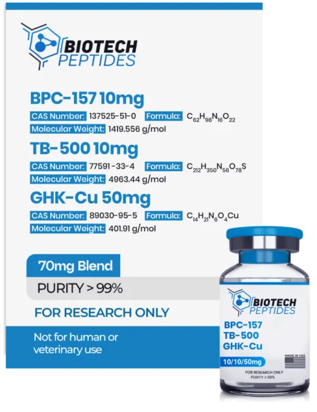 BPC-157 & TB-500 & GHK-Cu Blend (70mg)